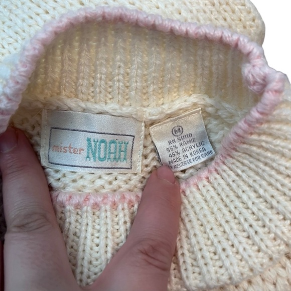Vintage Pastel Chunky Knit Sweater by Mister Noah Medium - Picture 4 of 5
